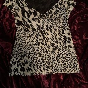 Small y2k animal print top
